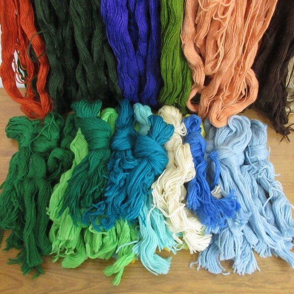 4.3+ Pound Lot 4 Ply Wool Yarn 8 Skeins Plus 10 -  30" Lengths Weights-SEE DESC - Picture 5 of 10